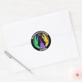 Mardi Gras Fat Dinsdag Paarse goudkreeft Ronde Sticker (Envelop)