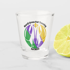 Mardi Gras Fat Dinsdag Paarse goudkreeft Shot Glas