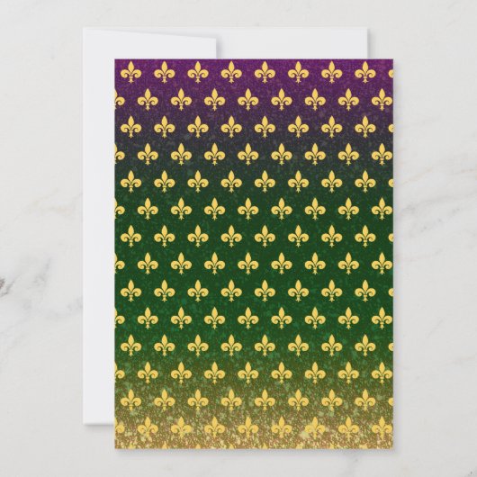 Mardi Gras Fat dinsdag | Partij Kaart (Achterkant)