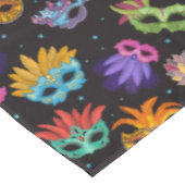 Mardi Gras Feather Mask Paars Green Blue Star Tafelkleed (Gekanteld)