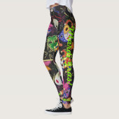 Mardi Gras Feather maskeert Leggings van vrouwen (Links)