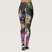 Mardi Gras Feather maskeert Leggings van vrouwen (Achterkant)