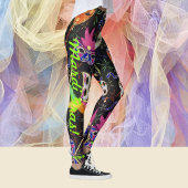 Mardi Gras Feather maskeert Leggings van vrouwen