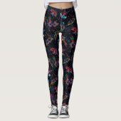 Mardi Gras Feather maskeert Leggings van vrouwen (Voorkant)
