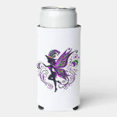 Mardi Gras feeënsilhouet Seltzer Blikjeskoeler (Seltzer Voorkant)