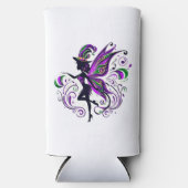 Mardi Gras feeënsilhouet Seltzer Blikjeskoeler (Voorkant)