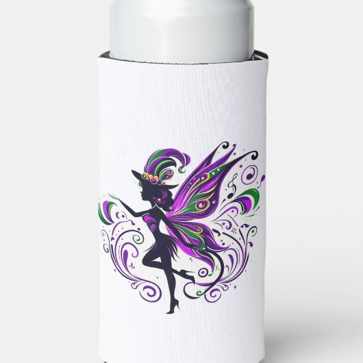 Mardi Gras feeënsilhouet Seltzer Blikjeskoeler