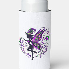 Mardi Gras feeënsilhouet Seltzer Blikjeskoeler