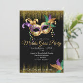 Mardi Gras-feest Kaart (Staand voorkant)