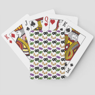 Mardi Gras-feest Kleurrijke Carnavalsmaskers NOLA Pokerkaarten