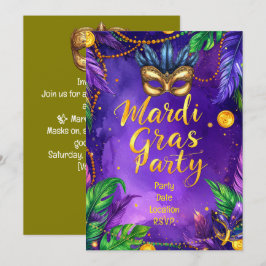 Mardi Gras-feest – Laat de goede tijden rollen Kaart