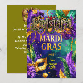 Mardi Gras Feest – Lousiana Kaart