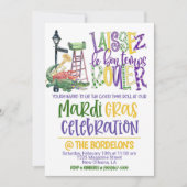 Mardi Gras Feest Uitnodiging (Voorkant)