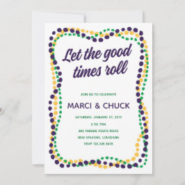 Mardi Gras Feest Uitnodiging