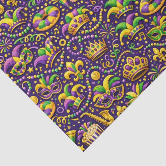 Mardi Gras Feest Zakdoekjes Tissuepapier (Detail)
