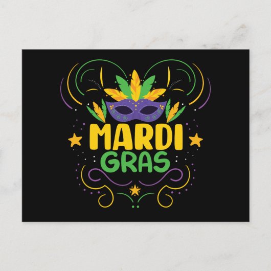 Mardi Gras Feestdagenkaart (Voorkant)