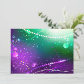 Mardi Gras Feestelijke Paarse Achtergrond Aankondiging (Staand voorkant)