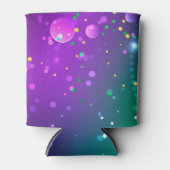 Mardi Gras Feestelijke Paarse Achtergrond Blikjeskoeler (Voorkant)