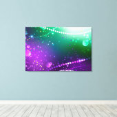 Mardi Gras Feestelijke Paarse Achtergrond Canvas Afdruk (Insitu (Houten vloer))
