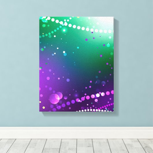 Mardi Gras Feestelijke Paarse Achtergrond Canvas Afdruk (Insitu (Houten vloer))