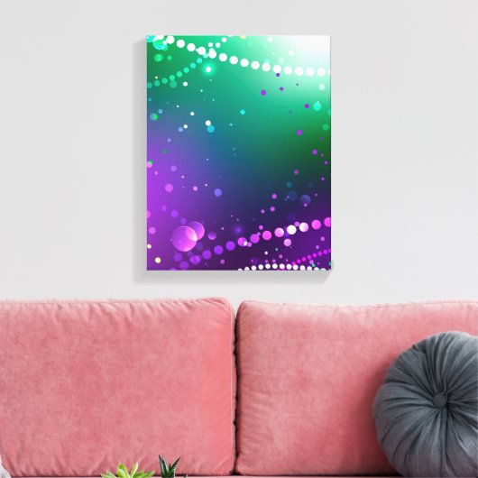 Mardi Gras Feestelijke Paarse Achtergrond Canvas Afdruk (Insitu (Woonkamer))