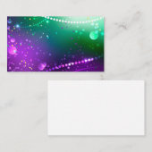 Mardi Gras Feestelijke Paarse Achtergrond Contactkaartje (Voorkant / Achterkant)