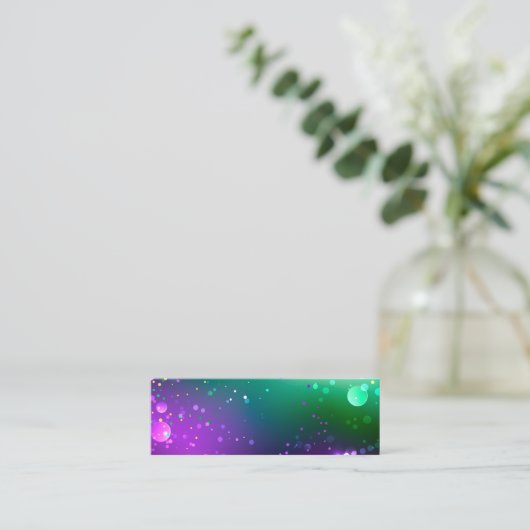 Mardi Gras Feestelijke Paarse Achtergrond Contactkaartje (Staand voorkant)