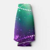 Mardi Gras Feestelijke Paarse Achtergrond Flesjeskoeler (Voorkant)