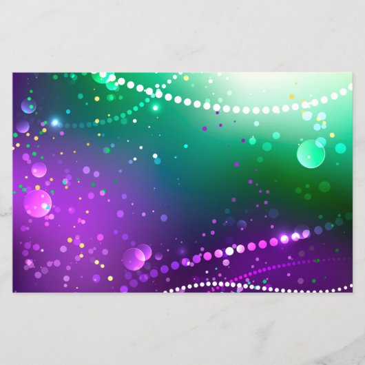 Mardi Gras Feestelijke Paarse Achtergrond Flyer (Voorkant)