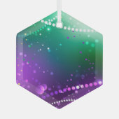Mardi Gras Feestelijke Paarse Achtergrond Glas Ornament (Voorkant)