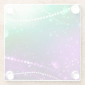 Mardi Gras Feestelijke Paarse Achtergrond Glazen Onderzetter (Achterkant)