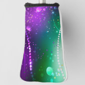 Mardi Gras Feestelijke Paarse Achtergrond Golfheadcover (Draai 90)
