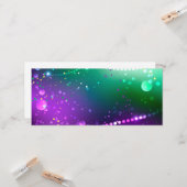 Mardi Gras Feestelijke Paarse Achtergrond Kaart (Voorkant / Achterkant in situ)