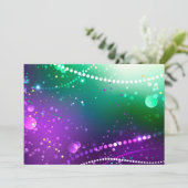 Mardi Gras Feestelijke Paarse Achtergrond Kaart (Staand voorkant)