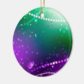 Mardi Gras Feestelijke Paarse Achtergrond Keramisch Ornament (Links)