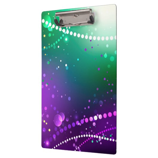 Mardi Gras Feestelijke Paarse Achtergrond Klembord (Links)