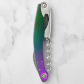 Mardi Gras Feestelijke Paarse Achtergrond Kurkentrekker (Achterkant)