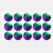 Mardi Gras Feestelijke Paarse Achtergrond Labels (Vel)