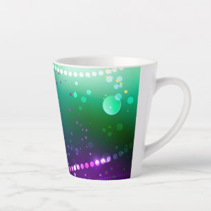 Mardi Gras Feestelijke Paarse Achtergrond Latte Mok
