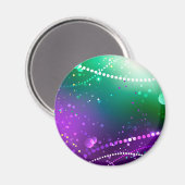 Mardi Gras Feestelijke Paarse Achtergrond Magneet (Voorkant / Achterkant)