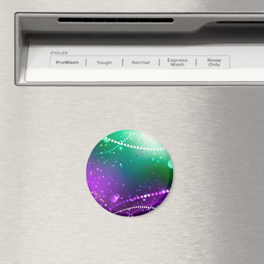 Mardi Gras Feestelijke Paarse Achtergrond Magneet (Insitu (Vaatwasser))