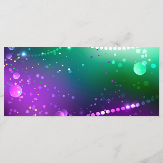 Mardi Gras Feestelijke Paarse Achtergrond Menu (Voorkant)