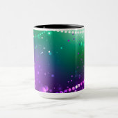 Mardi Gras Feestelijke Paarse Achtergrond Mok (Midden)