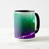 Mardi Gras Feestelijke Paarse Achtergrond Mok (Voorkant rechts)