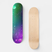 Mardi Gras Feestelijke Paarse Achtergrond Persoonlijk Skateboard (Voorkant)