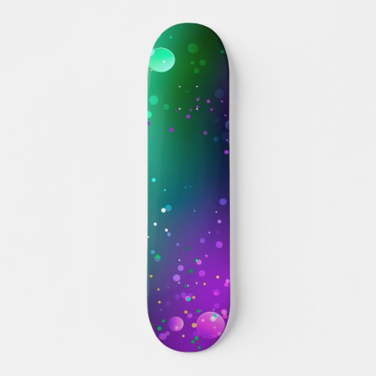 Mardi Gras Feestelijke Paarse Achtergrond Persoonlijk Skateboard (Voorkant)