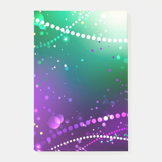 Mardi Gras Feestelijke Paarse Achtergrond Post-it® Notes (Voorkant)