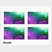 Mardi Gras Feestelijke Paarse Achtergrond Rechthoekige Sticker (Vel)