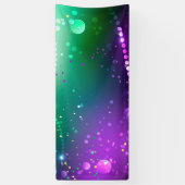 Mardi Gras Feestelijke Paarse Achtergrond Spandoek (Verticaal)
