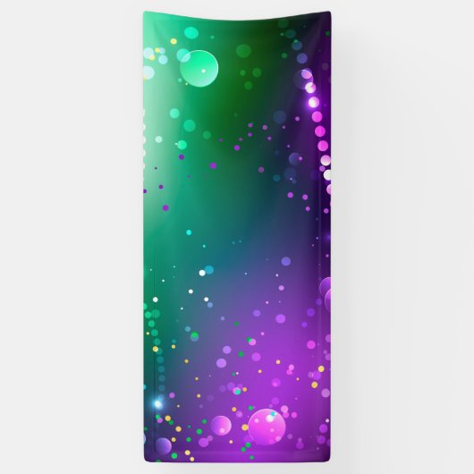 Mardi Gras Feestelijke Paarse Achtergrond Spandoek (Verticaal)